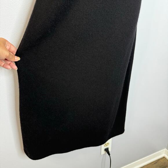 Lauren Ralph Lauren Black Knit Midi Dress Wool Angora Classic Luxury Timeless M - Picture 4 of 11
